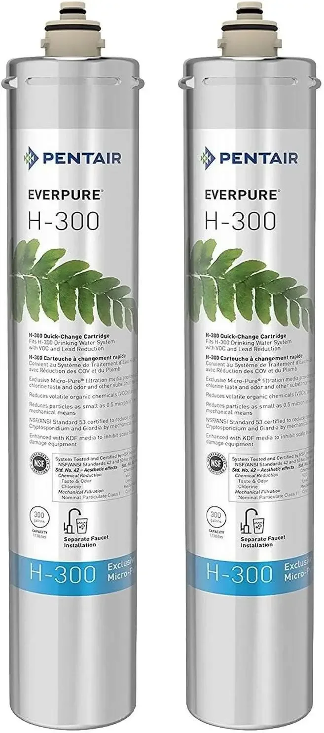 Pentair H-300 Water Filter Replacement Cartridge for Home Faucet Tap Water Under Sink, EV927072 (2 Pack)
Pentair H-300 Water Filter Replacement Cartridge for Home Faucet Tap Water Under Sink, EV927072 (2 Pack)