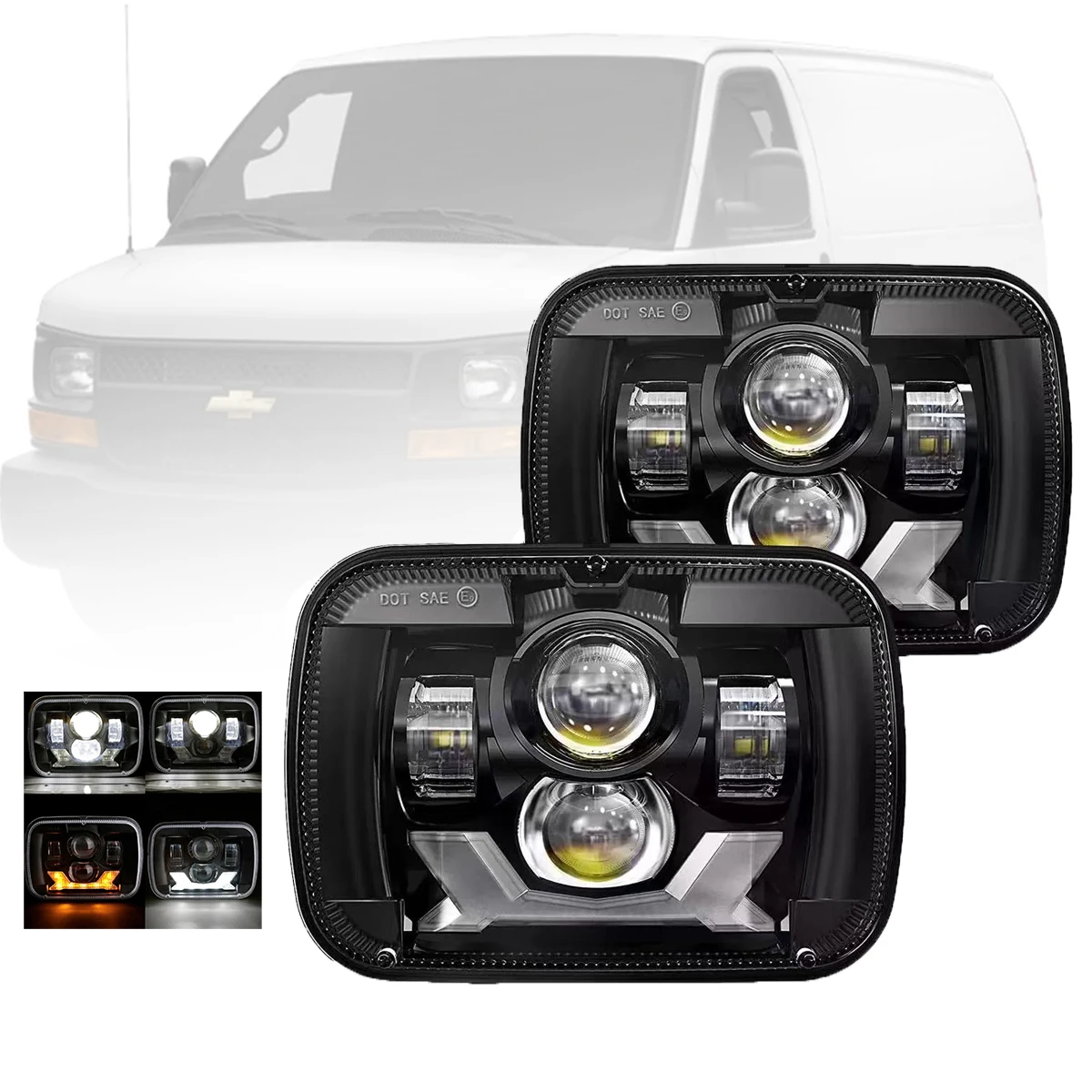 1pc/2pcs 55W/85W LED 5x7" 7X6" Inch Retangular Feixe Farol Com High/Low DRL Square Headlight For Jeep Cherokee XJ Wrangler truck
1pc/2pcs 55W/85W LED 5x7" 7X6" Inch Retangular Feixe Farol Com High/Low DRL Square Headlight For Jeep Cherokee XJ Wrangler truck