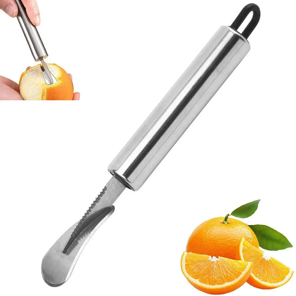 Stainless Steel Orange Citrus Peeler Multifunctional Curved Fruit Peeler for Grapefruit and Orange with Long Handle Fruit Knife
Stainless Steel Orange Citrus Peeler Multifunctional Curved Fruit Peeler for Grapefruit and Orange with Long Handle Fruit Knife
