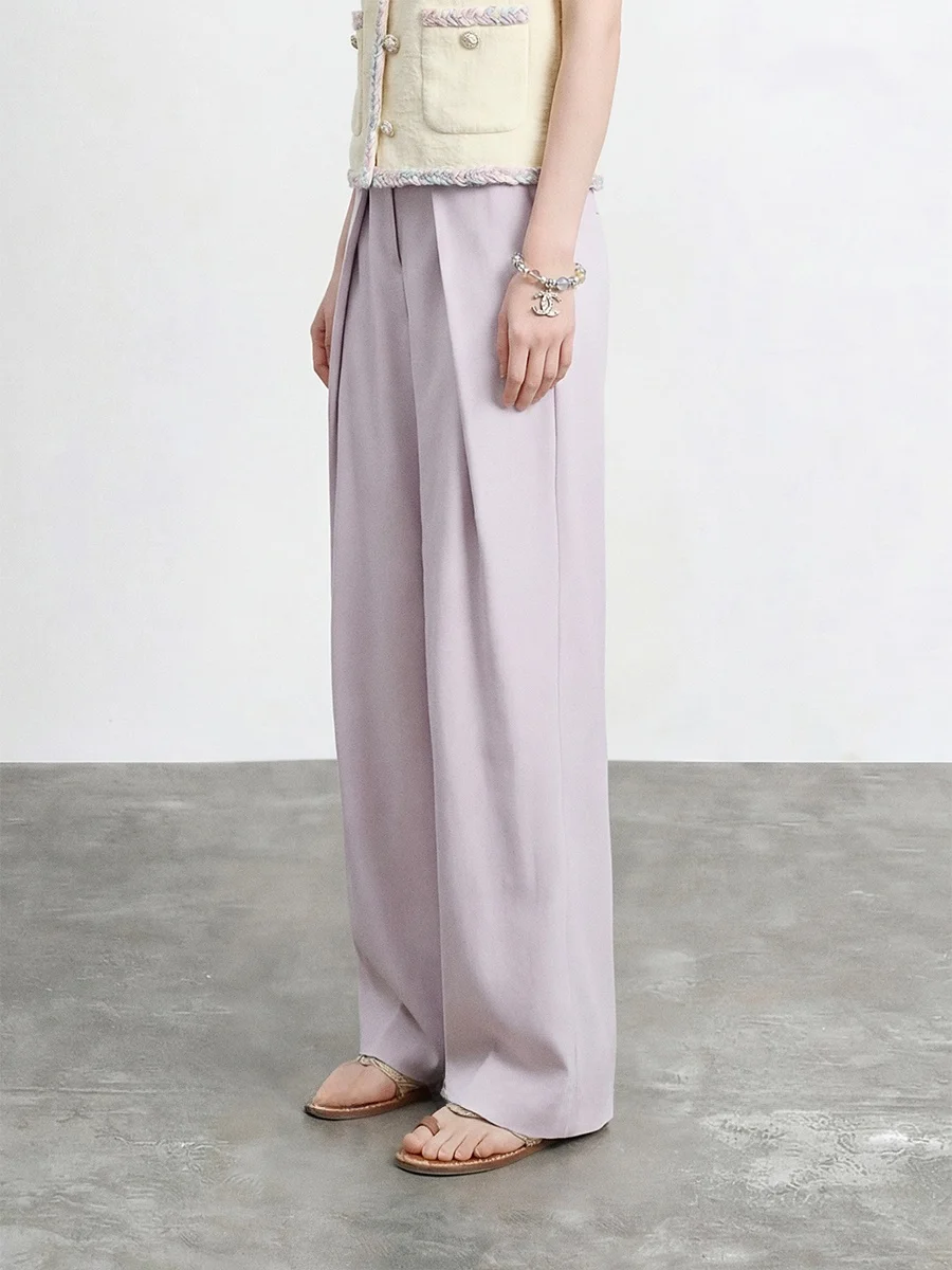 Early Spring Pear Shaped Tatsoi Pleated Slimming Elastic Waist Straight Leg Pants Holiday Feel Casual Women's Trousers
Early Spring Pear Shaped Tatsoi Pleated Slimming Elastic Waist Straight Leg Pants Holiday Feel Casual Women's Trousers