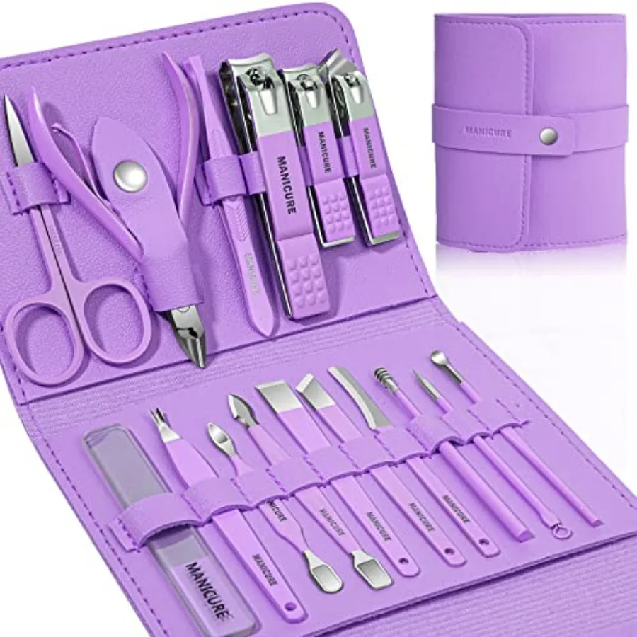 Manicure Set Professional Nail Clippers Pedicure Kit, 16 pcs Stainless Steel Nail Care Tools Grooming Kit with Luxurious Travel
Manicure Set Professional Nail Clippers Pedicure Kit, 16 pcs Stainless Steel Nail Care Tools Grooming Kit with Luxurious Travel