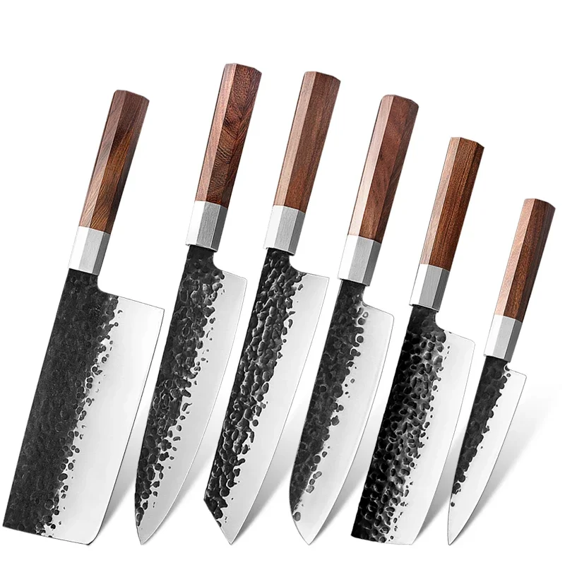 New 6 Pcs High Quality Japanese Handmade 4cr13 Steel Chef Knife Nakiri Santoku Paring Utility Cutlery Kitchen Knives Set
New 6 Pcs High Quality Japanese Handmade 4cr13 Steel Chef Knife Nakiri Santoku Paring Utility Cutlery Kitchen Knives Set