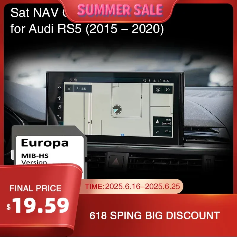 SD Card Europe 2024 map for Audi RS5 2015-2020 Vehicle Navigation MIB-HS MHS2 System Sat Nav 16GB 8W0 919 866 CP
SD Card Europe 2024 map for Audi RS5 2015-2020 Vehicle Navigation MIB-HS MHS2 System Sat Nav 16GB 8W0 919 866 CP