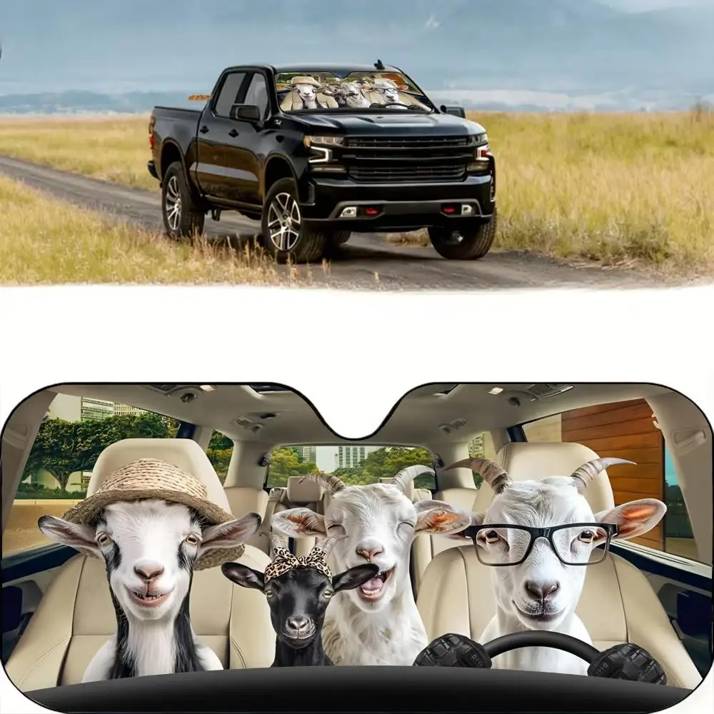 The Boer Goat Family Sun Visor Reusable Aluminum Foil Windshield UV Protection Heat Insulation Cover Foldable Sun Visor Shade
The Boer Goat Family Sun Visor Reusable Aluminum Foil Windshield UV Protection Heat Insulation Cover Foldable Sun Visor Shade