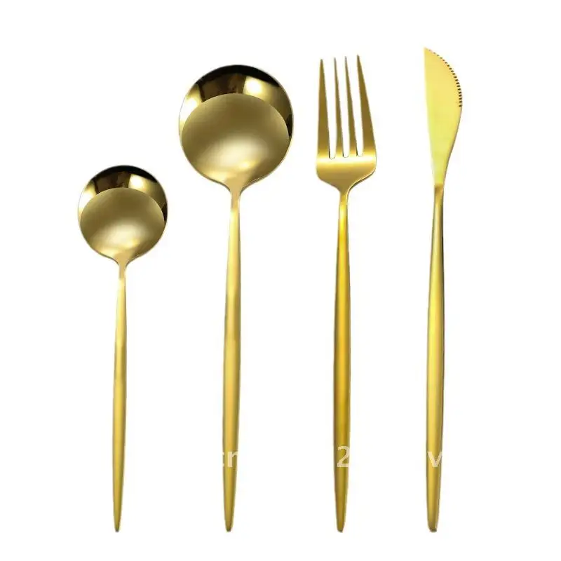 304 Stainless Steel Portuguese Tableware Cross-border Household Golden Knife and Fork Spoon Creative Western-style Steak Knife
304 Stainless Steel Portuguese Tableware Cross-border Household Golden Knife and Fork Spoon Creative Western-style Steak Knife