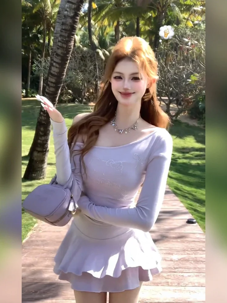 XZY Xinzhengyan plus Size Sweet Spicy Long Sve Asymmetrical oulder Set with Puffy Skirt for Women Casual High Waist Spri...
XZY Xinzhengyan plus Size Sweet Spicy Long Sve Asymmetrical oulder Set with Puffy Skirt for Women Casual High Waist Spri...