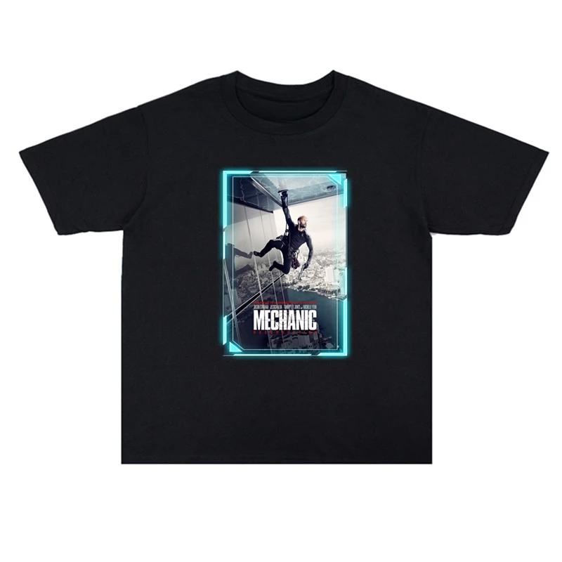 2025 Film Mechanic Resurrection Jason Statham Printed Cotton T-shirt Short Sleeve Street Men's and Women's High Quality
2025 Film Mechanic Resurrection Jason Statham Printed Cotton T-shirt Short Sleeve Street Men's and Women's High Quality