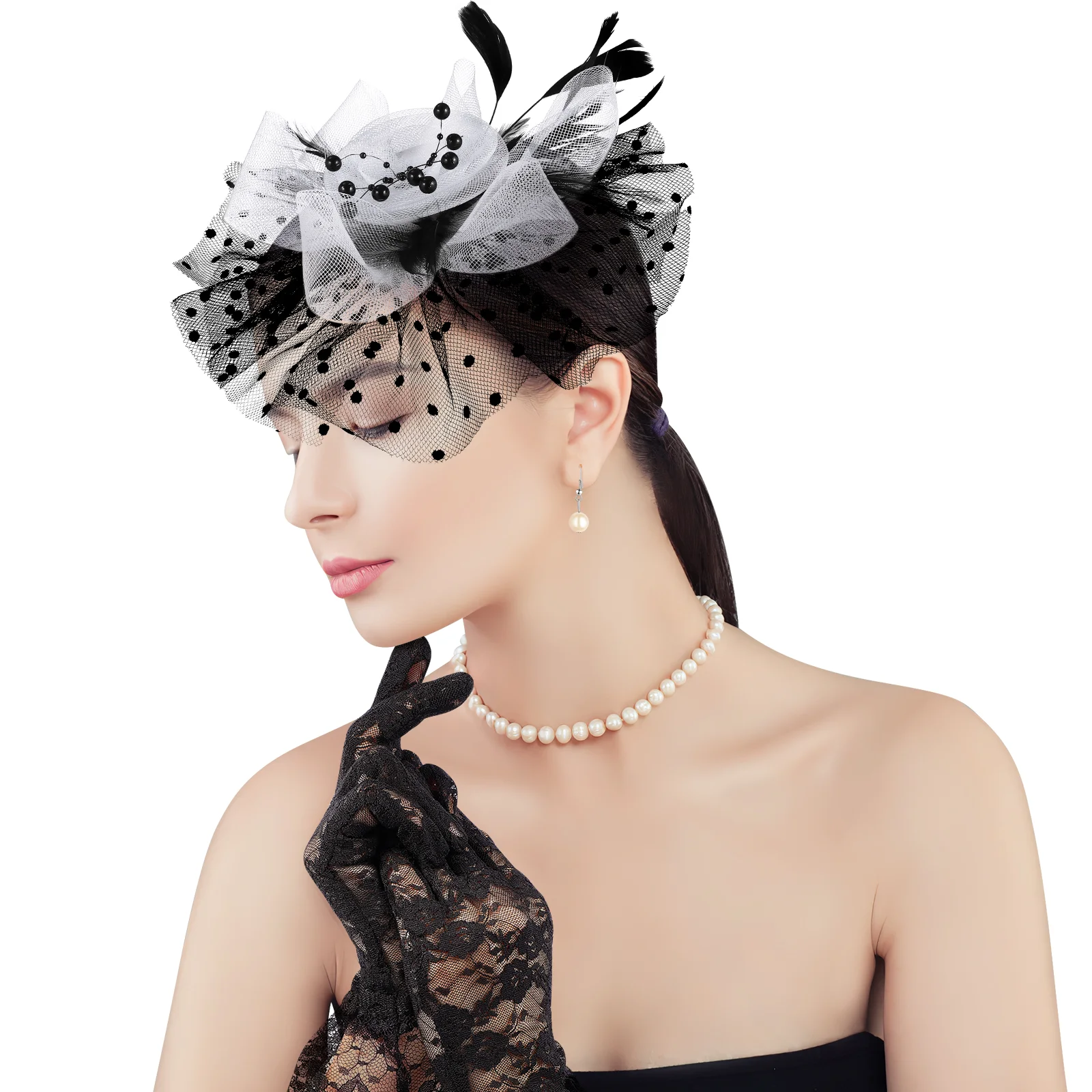 Pearl Hoop Earrings White Mesh Head Flower Party Lace Gloves Headwear Wedding Hair Band Fascinator Hat Headband Women's
Pearl Hoop Earrings White Mesh Head Flower Party Lace Gloves Headwear Wedding Hair Band Fascinator Hat Headband Women's