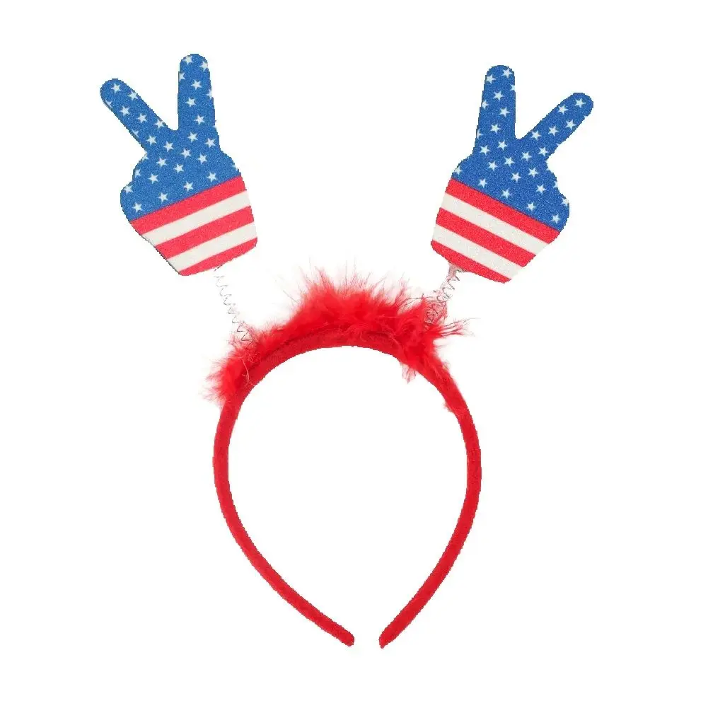 Festive Party Headband V-shaped Gesture American Flag Theme Hair Accessories for Children Patriotic Independence Day Headdress
Festive Party Headband V-shaped Gesture American Flag Theme Hair Accessories for Children Patriotic Independence Day Headdress