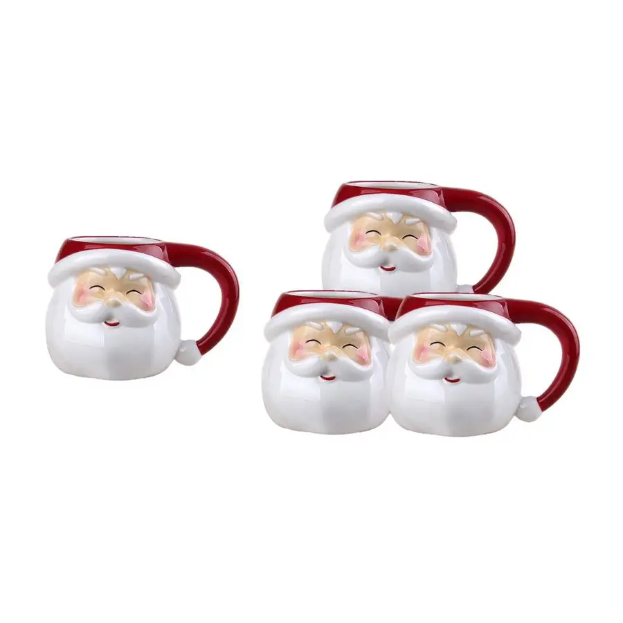 Joyful Holiday Collection Santa Claus Mugs, Set of 4 Cups, Winter Christmas Gift, Ceramic
Joyful Holiday Collection Santa Claus Mugs, Set of 4 Cups, Winter Christmas Gift, Ceramic
