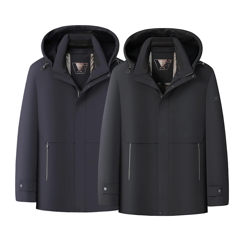 Мужская утепленная куртка из гусиного пуха, зимняя теплая верхняя одежда больших размеров, модная городская модель из нейлоновой ткани с отстегивающимся капюшоном
Мужская утепленная куртка из гусиного пуха, зимняя теплая верхняя одежда больших размеров, модная городская модель из нейлоновой ткани с отстегивающимся капюшоном