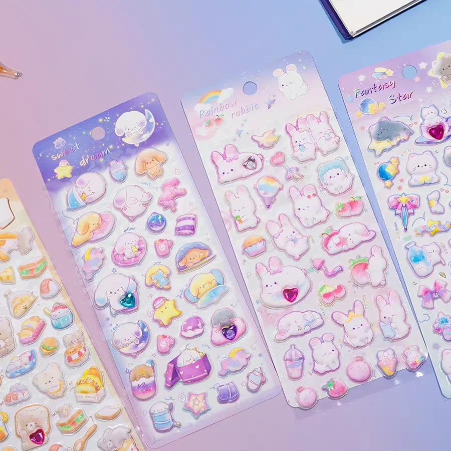4 pcs Cartoon Animals Dream Bear Rabbit 3D Puffy Sticker Scrapbooking Diy Journal Stationery Sticker Cute Decor School Supplies
4 pcs Cartoon Animals Dream Bear Rabbit 3D Puffy Sticker Scrapbooking Diy Journal Stationery Sticker Cute Decor School Supplies