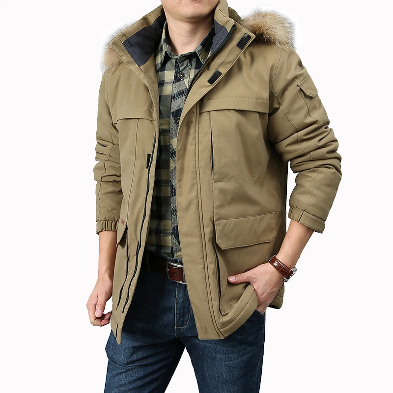 Thick Fleece Parkas Business Men Autumn Winter New Warm Fur Collar Hat Fashion Jacket Casual Parkas Men Waterproof Hooded Coat
Thick Fleece Parkas Business Men Autumn Winter New Warm Fur Collar Hat Fashion Jacket Casual Parkas Men Waterproof Hooded Coat