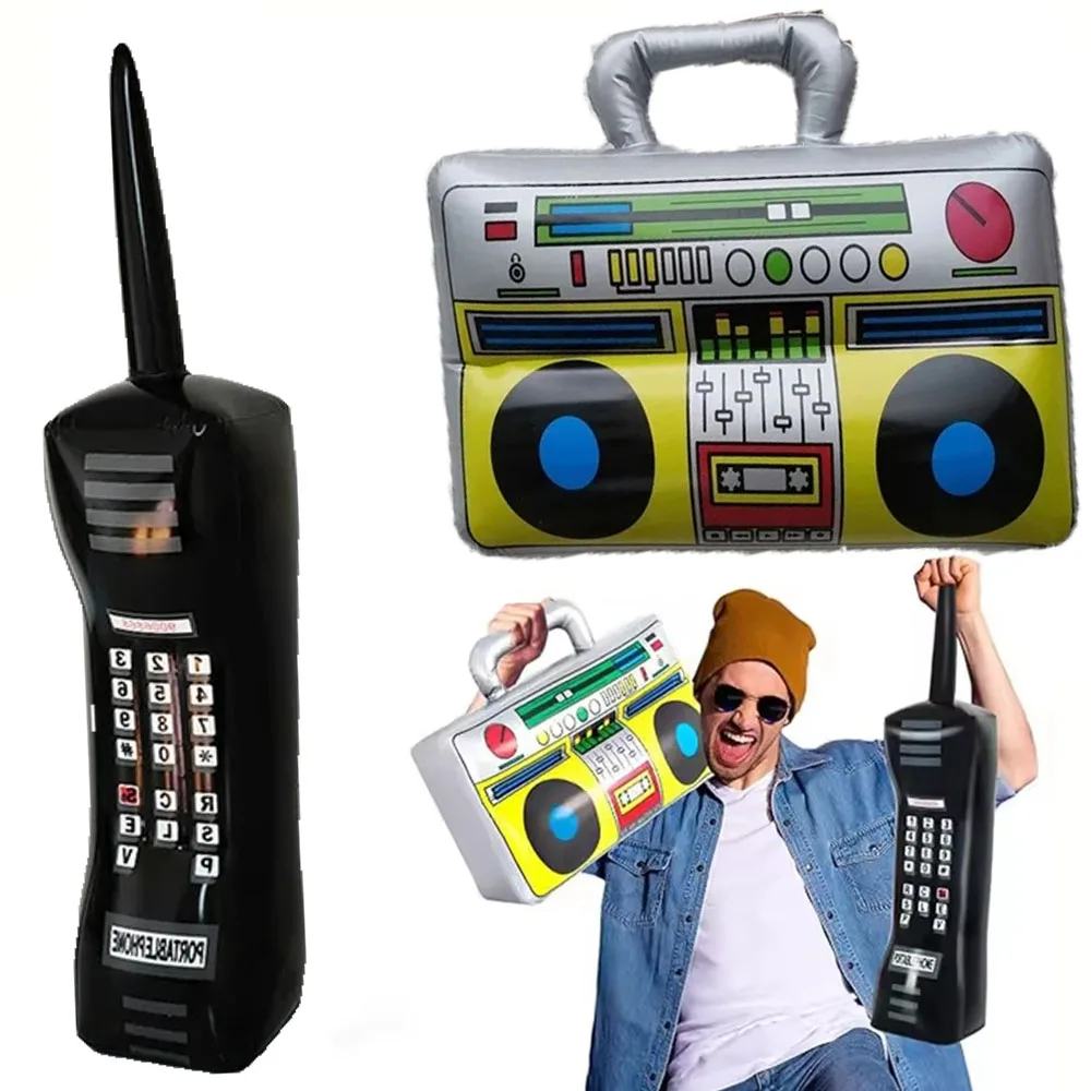 2 Pcs Set Of 90s Inflatable Radio Toys, Party Decorations, Phone Shaped Balloon Toys Hip-Hop Themed Disco Birthday Party Props
2 Pcs Set Of 90s Inflatable Radio Toys, Party Decorations, Phone Shaped Balloon Toys Hip-Hop Themed Disco Birthday Party Props