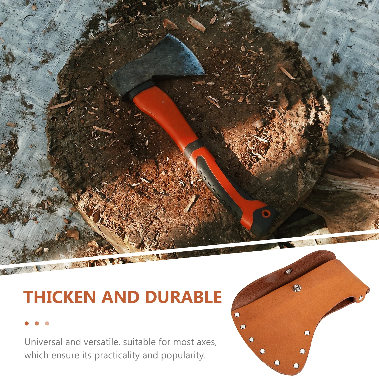 Axe Sheath Durable Cowhide Protector Universal Hatchet Cover Camping Axe Supply Outdoor Gear Hand Tool 
Axe Sheath Durable Cowhide Protector Universal Hatchet Cover Camping Axe Supply Outdoor Gear Hand Tool