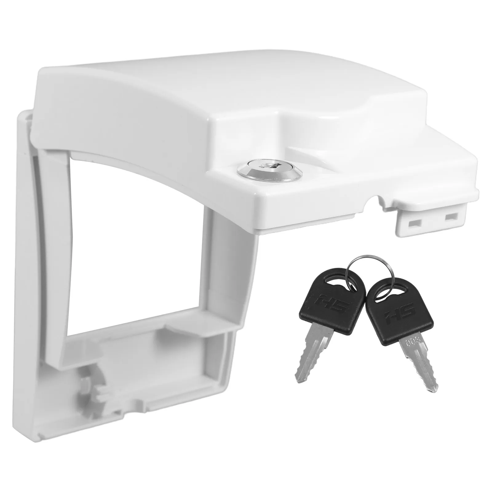 Waterproof Electrical Outlet Cover For Bathroom White Plastic Wall Socket Protector With Lock For Bedroom And Kitchen Safety
Waterproof Electrical Outlet Cover For Bathroom White Plastic Wall Socket Protector With Lock For Bedroom And Kitchen Safety