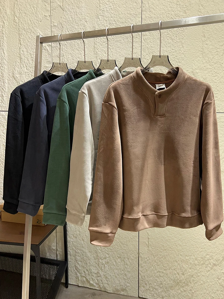 Thickened Double-sided Fleece Retro Henry Collar Men's Sweatshirt Casual Warm Storage Autumn Winter Leisure Streetwear
Thickened Double-sided Fleece Retro Henry Collar Men's Sweatshirt Casual Warm Storage Autumn Winter Leisure Streetwear