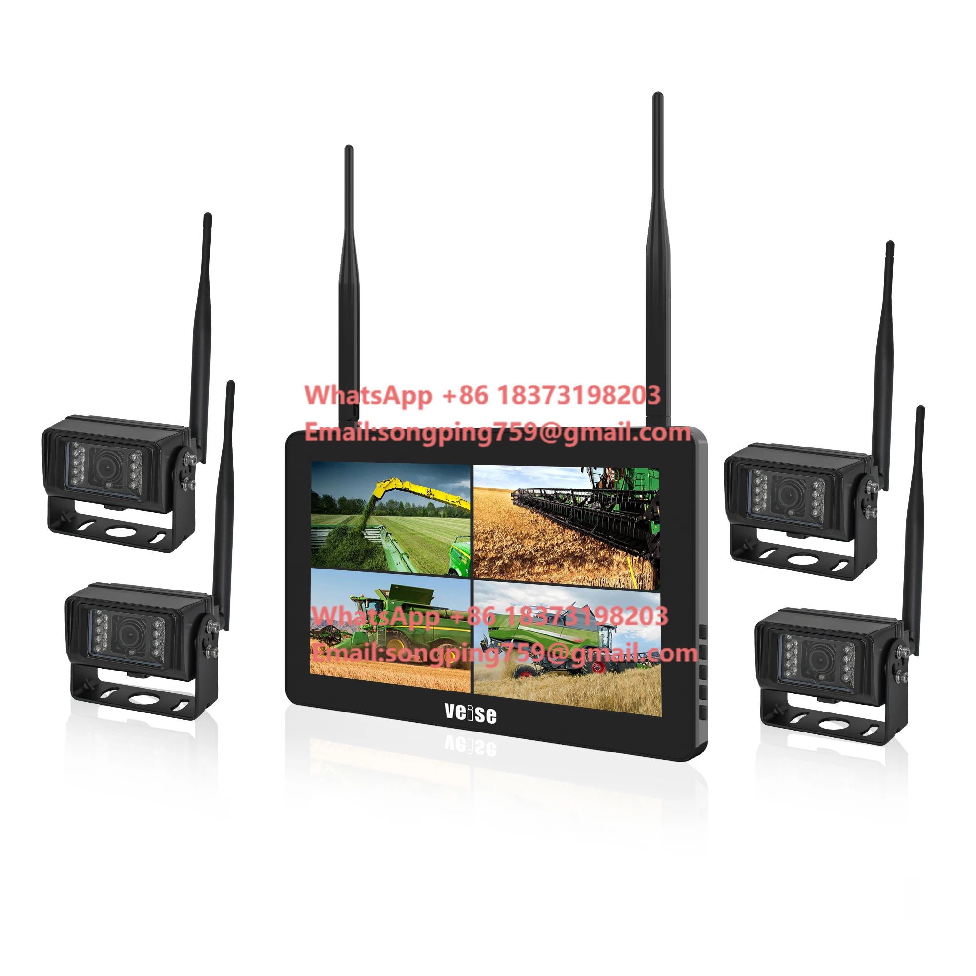 1080P 4CH Ai Bsd Wireless Rearview Car Camera System with Monitor for Truck RV Forklift
1080P 4CH Ai Bsd Wireless Rearview Car Camera System with Monitor for Truck RV Forklift