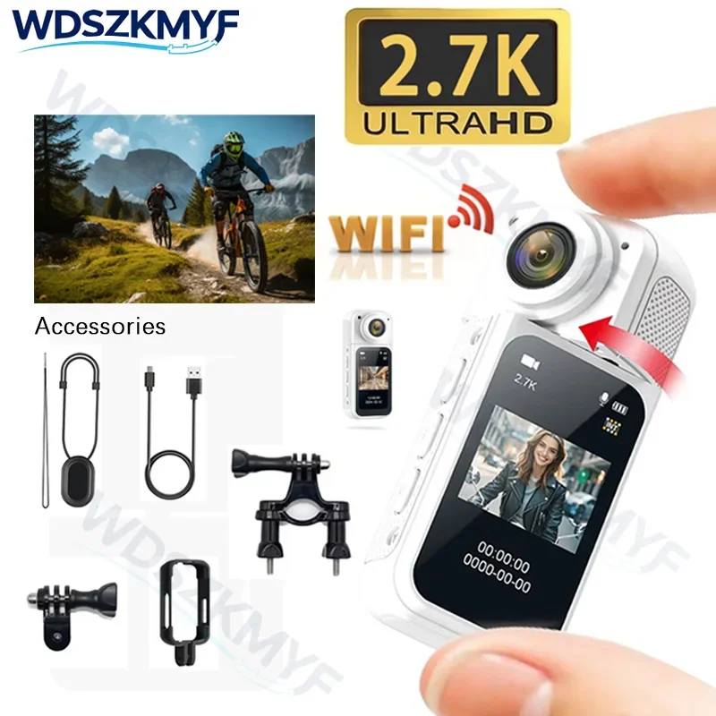 Thumb Sports Camera New 2.7K 1080P Outdoor Pocket Cam Vlog Body Cam Magnetic Lanyard 180° rotating lens Bicycle Video Recorder
Thumb Sports Camera New 2.7K 1080P Outdoor Pocket Cam Vlog Body Cam Magnetic Lanyard 180° rotating lens Bicycle Video Recorder
