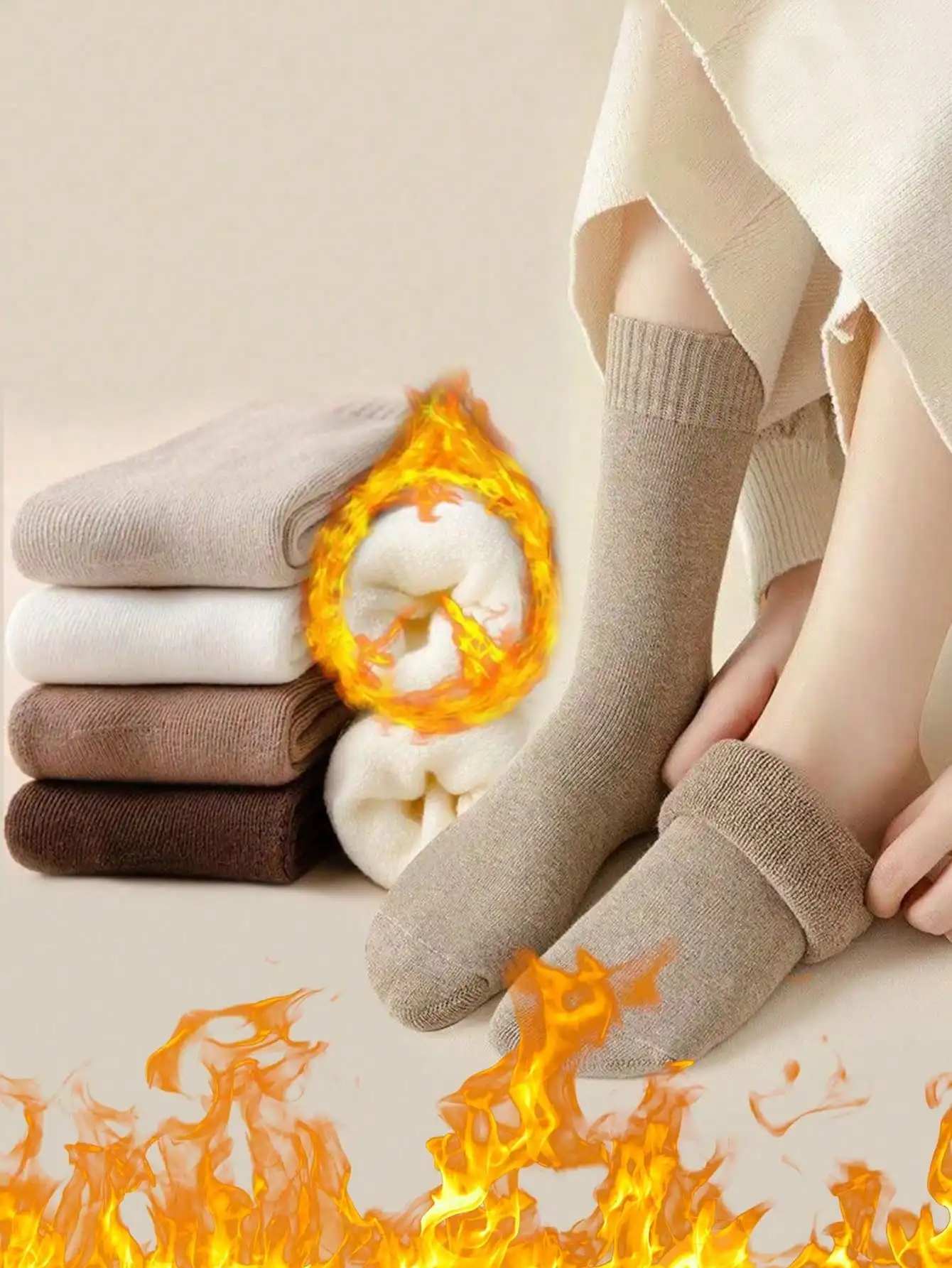 8/4/1 пары женских толстых, универсальных, повседневных, теплых носков средней длины из смесовой шерсти, подходят для осени, зимы и осени.
8/4/1 пары женских толстых, универсальных, повседневных, теплых носков средней длины из смесовой шерсти, подходят для осени, зимы и осени.