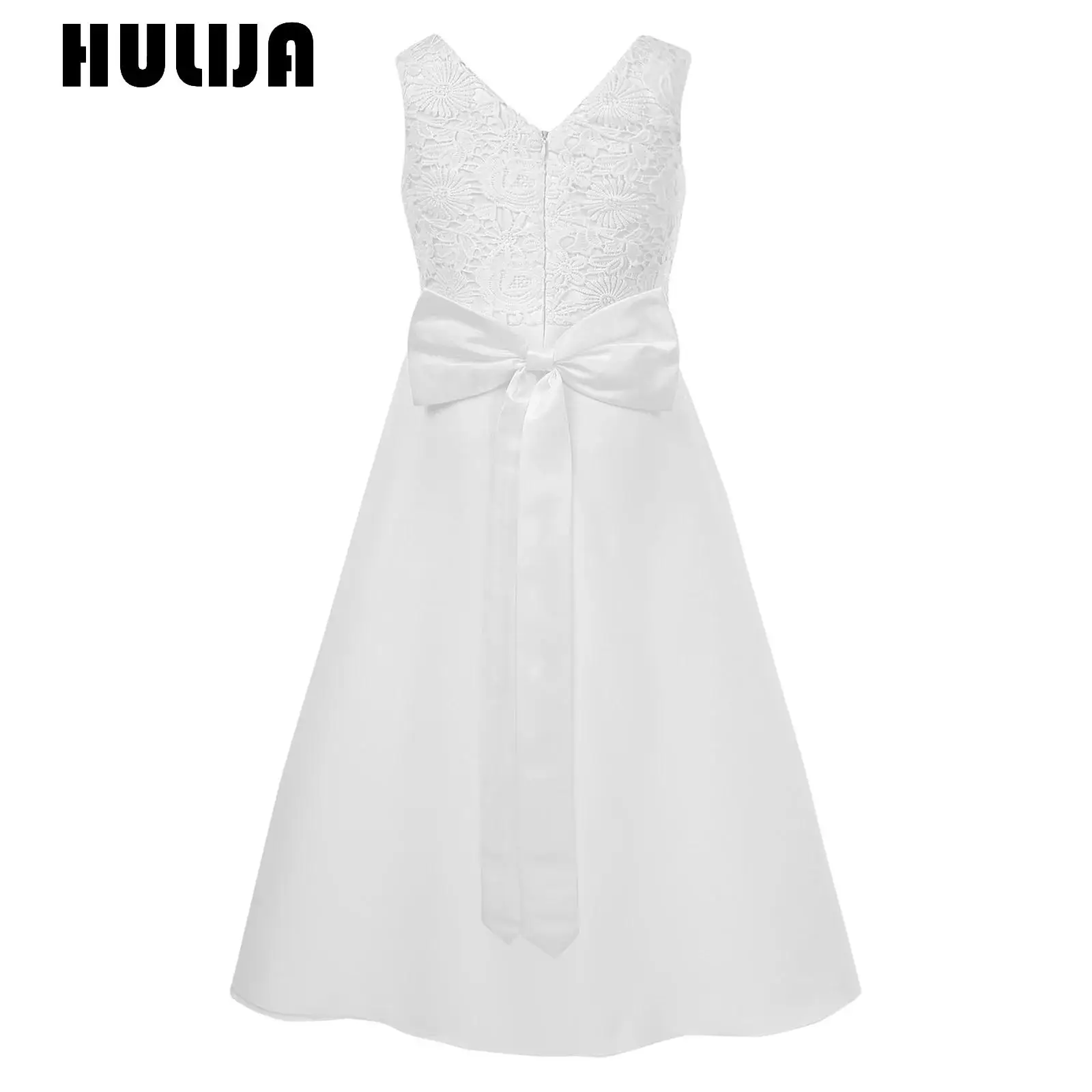 Bow Lace Embroidery Flower Girl Dress Kids Sleeveless Birthday Party Wedding Bridesmaid First Communion Ball Gown Formal Dress
Bow Lace Embroidery Flower Girl Dress Kids Sleeveless Birthday Party Wedding Bridesmaid First Communion Ball Gown Formal Dress
