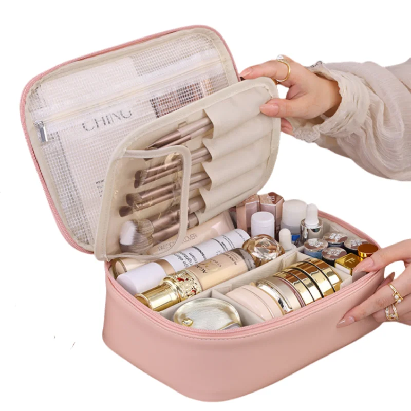 Women's Makeup Bag Large Capacity Double Layer Cosmetic Bag Waterproof Toiletry Pouch Cosmetics Organizer Travel Essentials
Women's Makeup Bag Large Capacity Double Layer Cosmetic Bag Waterproof Toiletry Pouch Cosmetics Organizer Travel Essentials