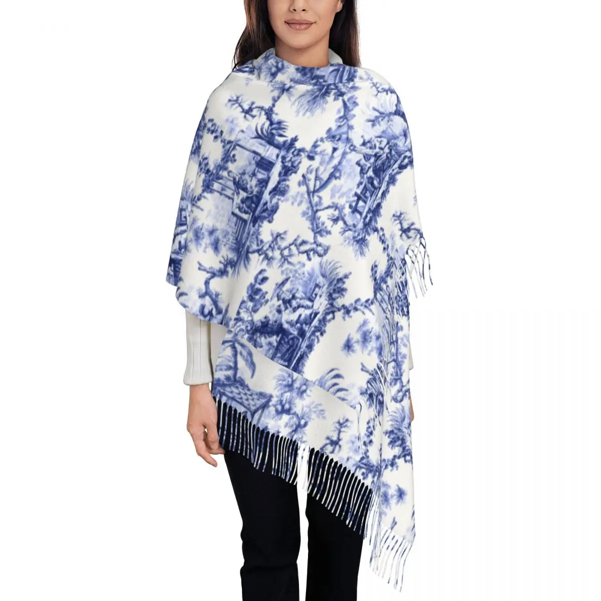 Синий и белый шарф Delft Chinoiserie Toile с принтом на заказ, мужские и женские зимние теплые шарфы, шаль
Синий и белый шарф Delft Chinoiserie Toile с принтом на заказ, мужские и женские зимние теплые шарфы, шаль