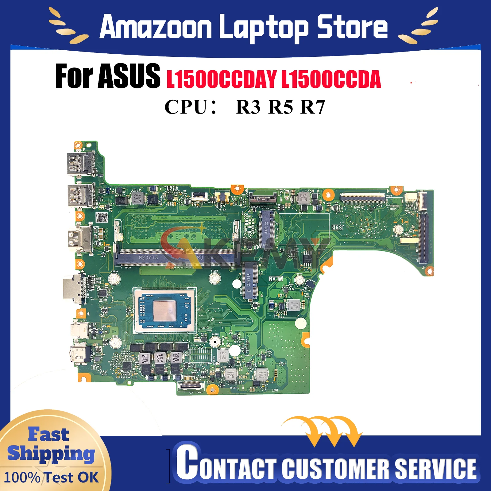 L1500CDAY Материнская плата для ноутбука ASUS VivoBook L1500CCDA L1500CD L1500CCDAY Материнская плата для ноутбука с процессором R3 R5 R7 113% пробы ОК
L1500CDAY Материнская плата для ноутбука ASUS VivoBook L1500CCDA L1500CD L1500CCDAY Материнская плата для ноутбука с процессором R3 R5 R7 113% пробы ОК