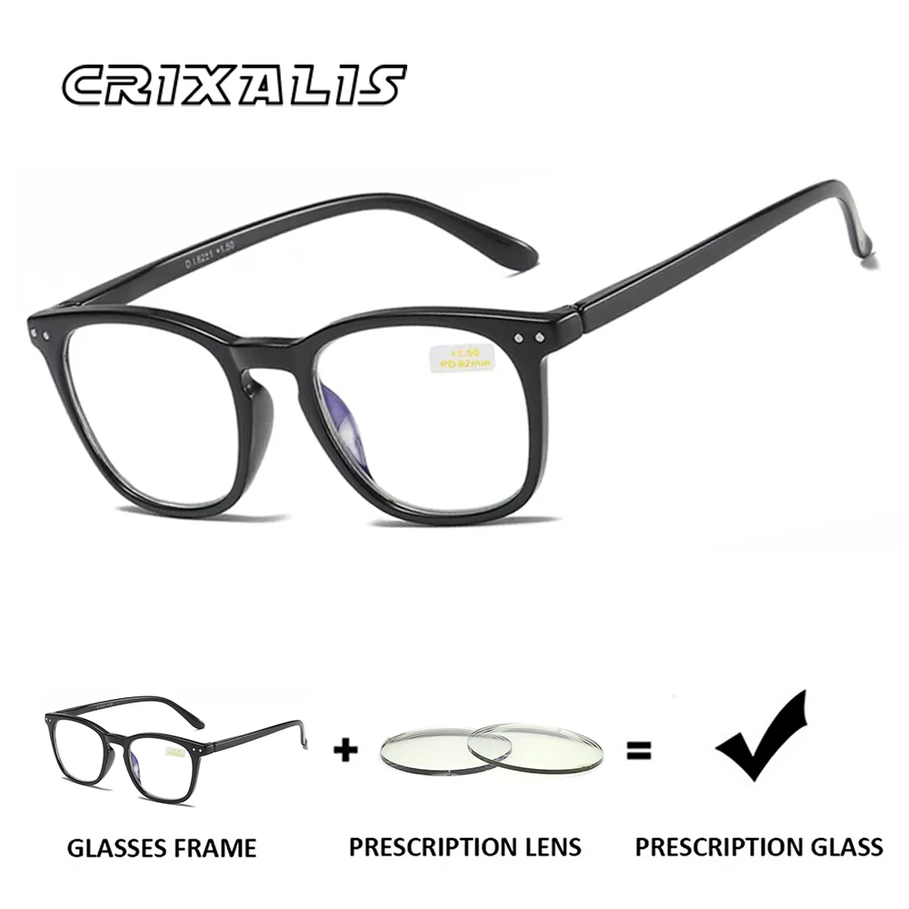 CRIXALIS Vintage Prescription Glasses Men Custom Hyperopia Myopia Spectacle Women Anti Blue Light Eyewear Optics Lenses UV400
CRIXALIS Vintage Prescription Glasses Men Custom Hyperopia Myopia Spectacle Women Anti Blue Light Eyewear Optics Lenses UV400
