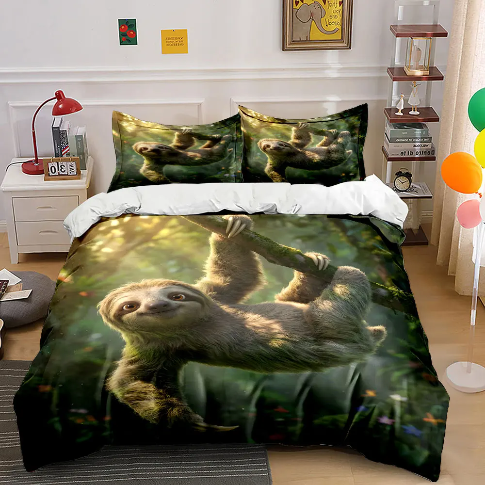 Sloth climbing on tree Bedding Set for Kids Luxury Gift 3pcs Digital Print Comforter Set Soft Comfortable Breathable
Sloth climbing on tree Bedding Set for Kids Luxury Gift 3pcs Digital Print Comforter Set Soft Comfortable Breathable