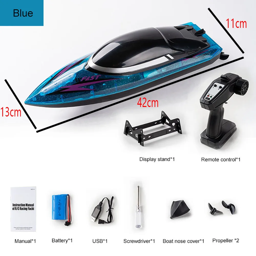 2.4G High-Speed Remote Control Boat Waterproof Colorful Lights 30Km/h Large Speedboat Outdoor Water Game Children Boat Toys Gift
2.4G High-Speed Remote Control Boat Waterproof Colorful Lights 30Km/h Large Speedboat Outdoor Water Game Children Boat Toys Gift