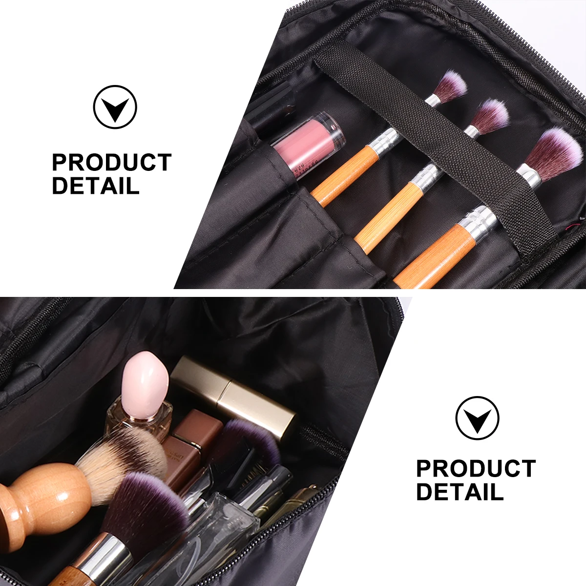 Waterproof Toiletry Bag Cosmetics Storage Black Polyester Makeup Organizer Travel 
Waterproof Toiletry Bag Cosmetics Storage Black Polyester Makeup Organizer Travel