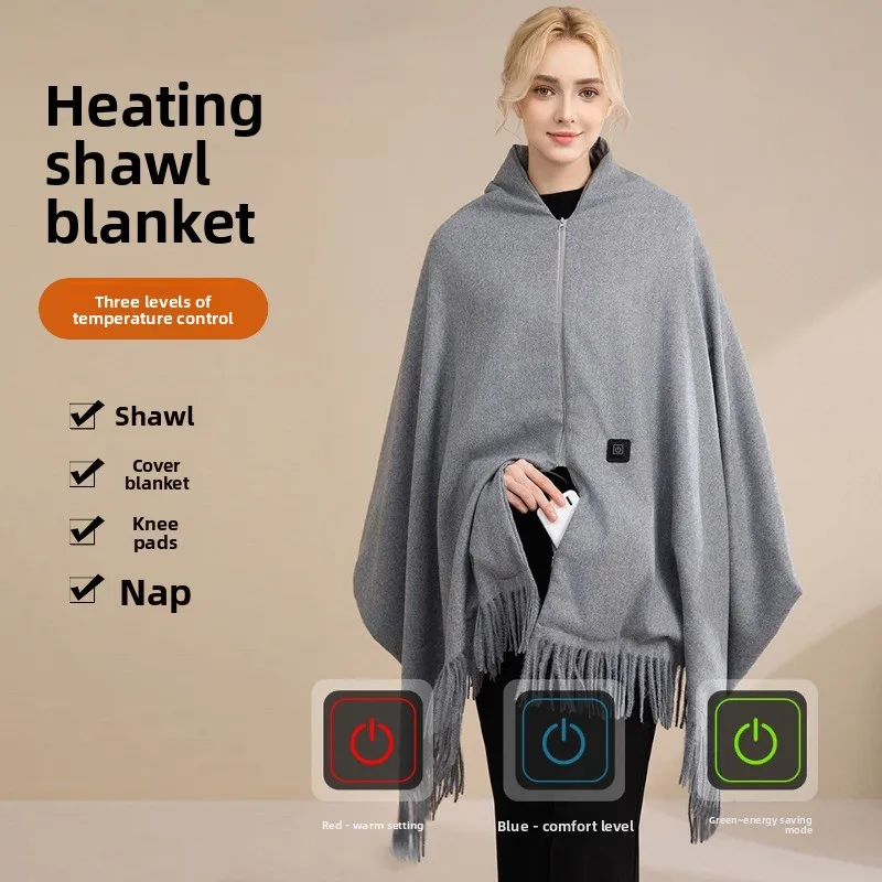 USB 3-Gear Heated Shawl Winter Thickened Cape Comfortable Fleece Low Voltage Safety Outdoor Office Leg Body Warmer Blanket
USB 3-Gear Heated Shawl Winter Thickened Cape Comfortable Fleece Low Voltage Safety Outdoor Office Leg Body Warmer Blanket