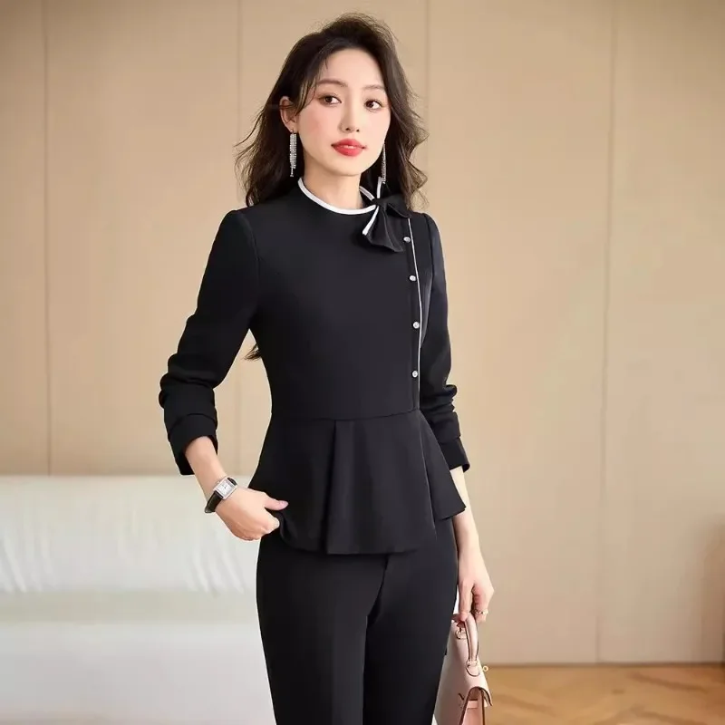 Комплект из 2 предметов, женский пиджак и брючный костюм, офисная женская официальная деловая одежда для карьеры, одежда синего абрикосового цвета, черная униформа
Комплект из 2 предметов, женский пиджак и брючный костюм, офисная женская официальная деловая одежда для карьеры, одежда синего абрикосового цвета, черная униформа