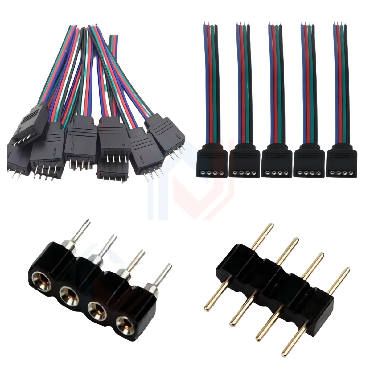 RGB 4Pin Connector Adapter Small 4P Needle Male & Female Plug Socket RGB Connectors for 3528 5050 RGB LED Strip Lights
RGB 4Pin Connector Adapter Small 4P Needle Male & Female Plug Socket RGB Connectors for 3528 5050 RGB LED Strip Lights
