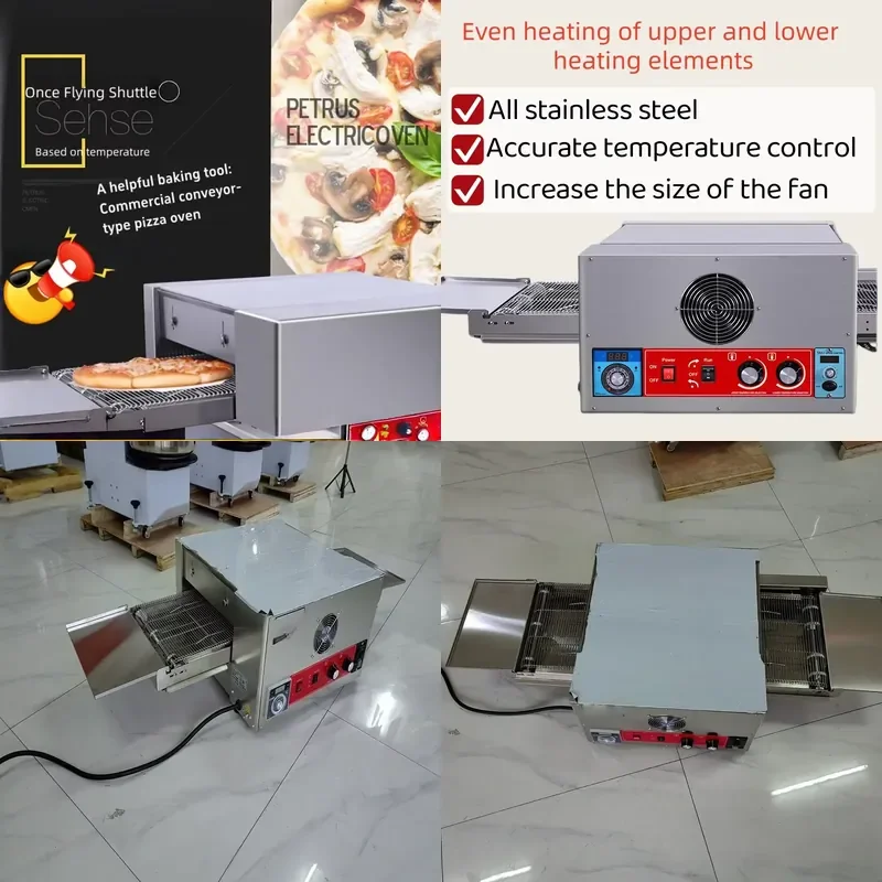 Electric Pizza Oven Conveyor Belt Automatic Commercial Baking Machine for Pizzeria & Fast Food Chain
Electric Pizza Oven Conveyor Belt Automatic Commercial Baking Machine for Pizzeria & Fast Food Chain