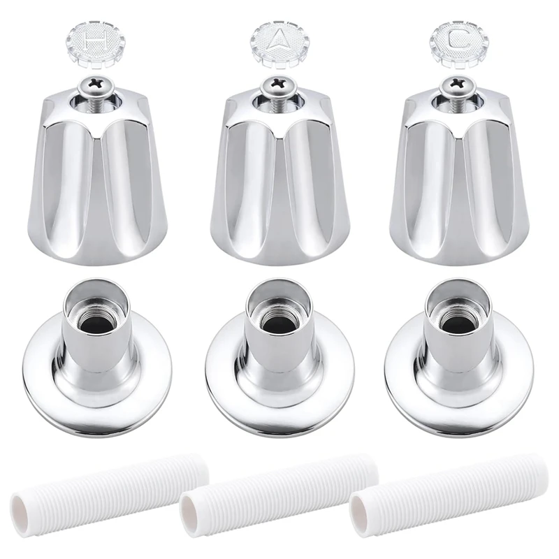 WISH Shower Knobs 3 Piece Replacement For Price Pfister Tub Shower Faucet Handle Remodel Trim Kit Include Hot Cold Diverter
WISH Shower Knobs 3 Piece Replacement For Price Pfister Tub Shower Faucet Handle Remodel Trim Kit Include Hot Cold Diverter