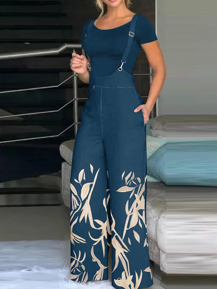 Women Fashion Overalls Loungewear Pocket Wide Leg Pants Sleeveless Elegant Jumpsuits Printing Suspenders Streetwear Dropshipping
Women Fashion Overalls Loungewear Pocket Wide Leg Pants Sleeveless Elegant Jumpsuits Printing Suspenders Streetwear Dropshipping