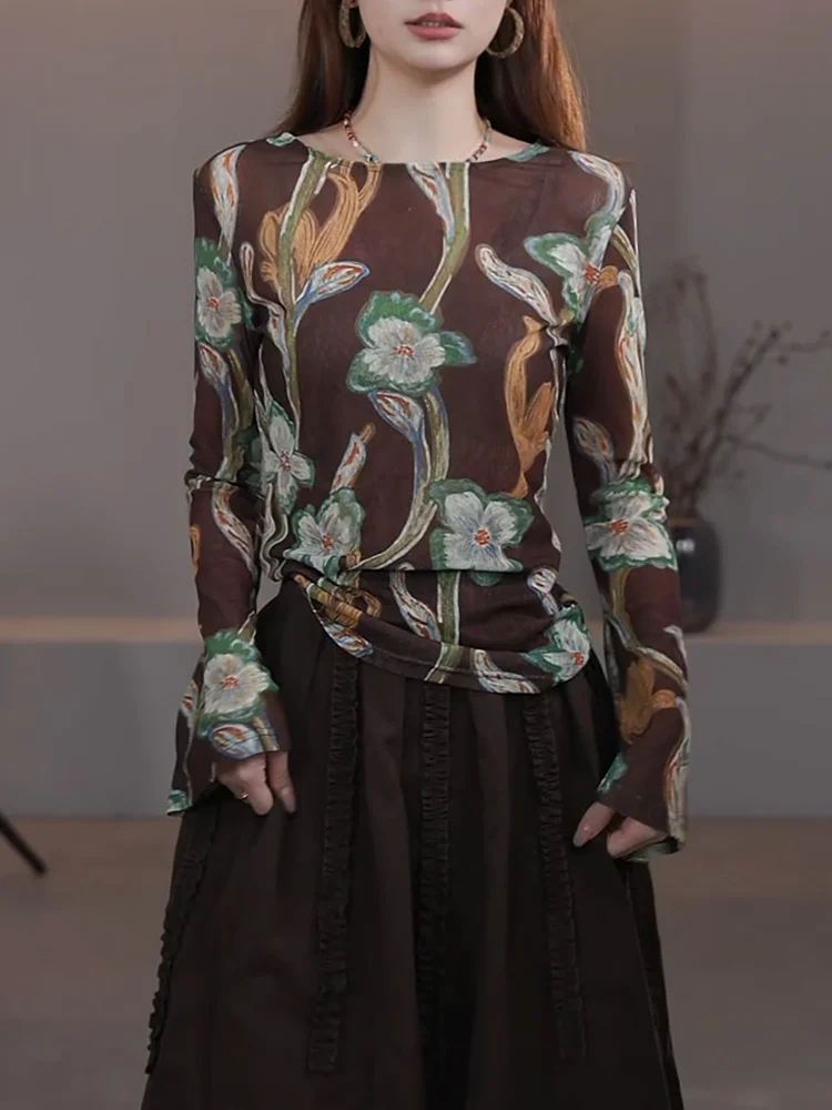 Топ для похудения с цветочным принтом в стиле ретро V-Ne Long Sve Ele, универсальный возрастной душ, большие размеры, осеннее новое поступление, женская мода
Топ для похудения с цветочным принтом в стиле ретро V-Ne Long Sve Ele, универсальный возрастной душ, большие размеры, осеннее новое поступление, женская мода