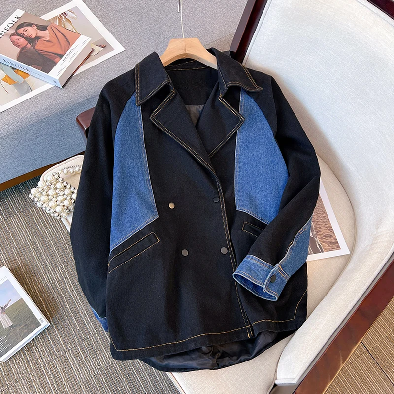 Oversize Women's Autumn and Winter New 2023 Fashion Casual Jacket Women Denim Patchwork Ladies Jackets
Oversize Women's Autumn and Winter New 2023 Fashion Casual Jacket Women Denim Patchwork Ladies Jackets