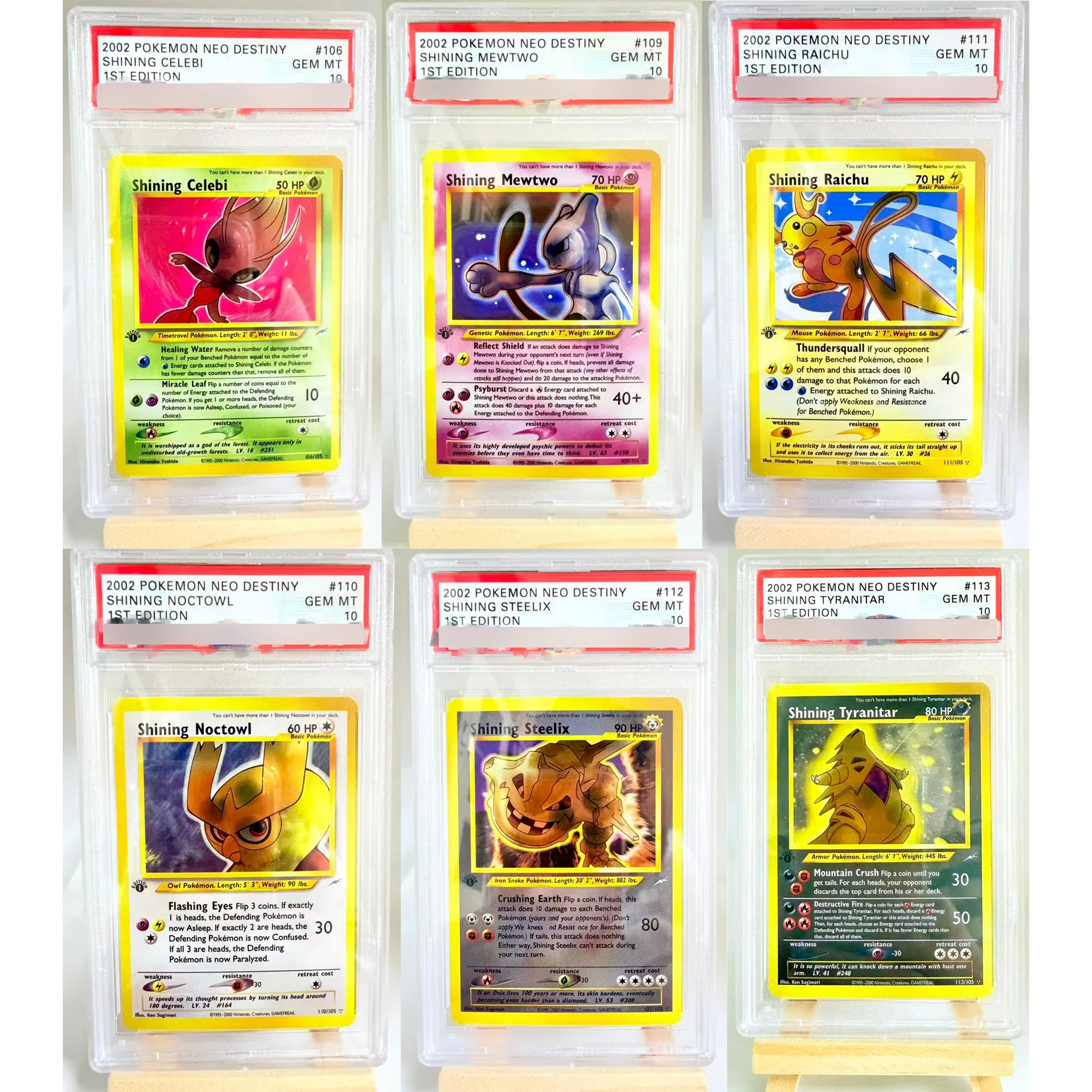 Diy PTCG English Shining Mewtwo Charizard Raichu Tyranitar Rating Card Copy Version Classic Anime Collection Card Gift Toy
Diy PTCG English Shining Mewtwo Charizard Raichu Tyranitar Rating Card Copy Version Classic Anime Collection Card Gift Toy