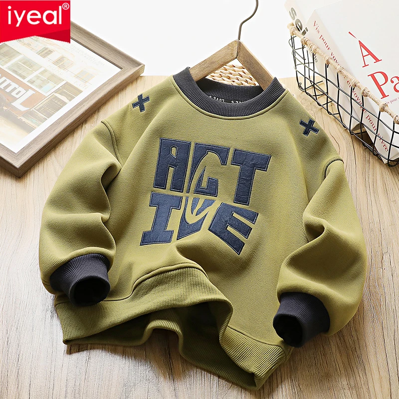IYEAL Children's Fleece Letter Sweatshirt 2024 Boys' Fleece Thickened Warm Sweatshirt Children's Long Sleeve Round Neck Top
IYEAL Children's Fleece Letter Sweatshirt 2024 Boys' Fleece Thickened Warm Sweatshirt Children's Long Sleeve Round Neck Top