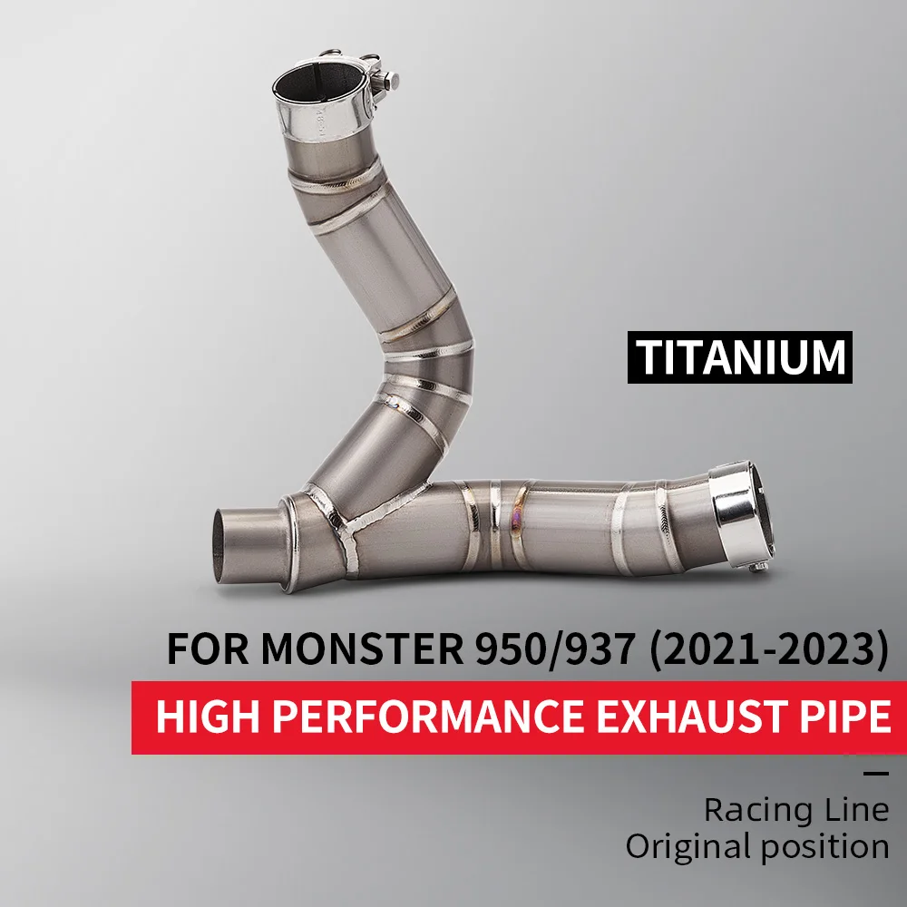 FOR MONSTER 950/937 2021 - 2023 Motorcycle Titanium alloy Escape Exhaust Mid Connection Slip-on Pipe
FOR MONSTER 950/937 2021 - 2023 Motorcycle Titanium alloy Escape Exhaust Mid Connection Slip-on Pipe