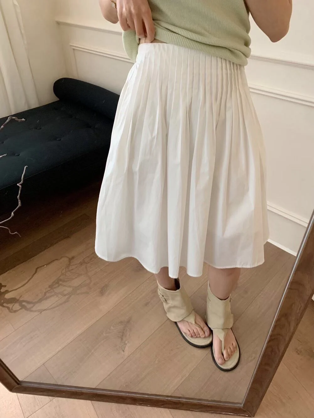 High Waist A-Line Skirt Commute Casual Pure Color Pleated Korean Style Women's Fashion Spring Summer Polyester Fiber
High Waist A-Line Skirt Commute Casual Pure Color Pleated Korean Style Women's Fashion Spring Summer Polyester Fiber