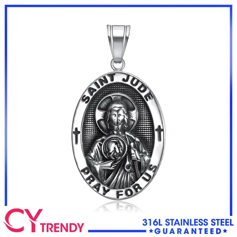 Vintage Mens Catholic Jesus Christ St Saint Jude Pendant Stainless Steel Necklace Chain Jewelry Accessories Free Shipping
Vintage Mens Catholic Jesus Christ St Saint Jude Pendant Stainless Steel Necklace Chain Jewelry Accessories Free Shipping