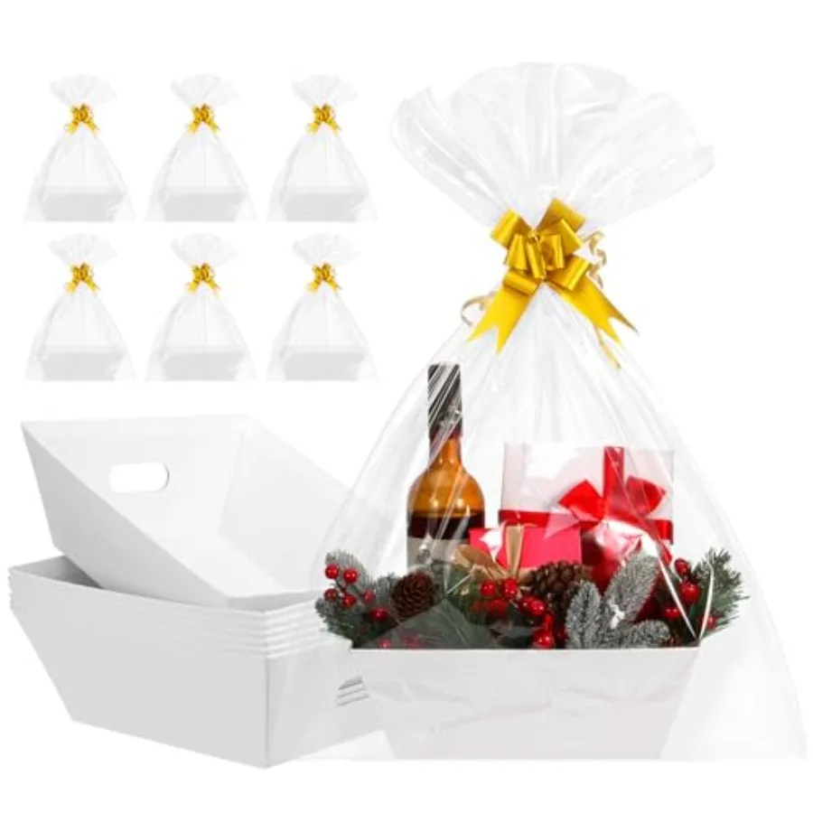 10PACK Baskets For Gifts Empty 10x12"Thick Gift Basket with 10 Bows 10 Bags Empty Gift Baskets for Christmas Easter Birthdays S
10PACK Baskets For Gifts Empty 10x12"Thick Gift Basket with 10 Bows 10 Bags Empty Gift Baskets for Christmas Easter Birthdays S