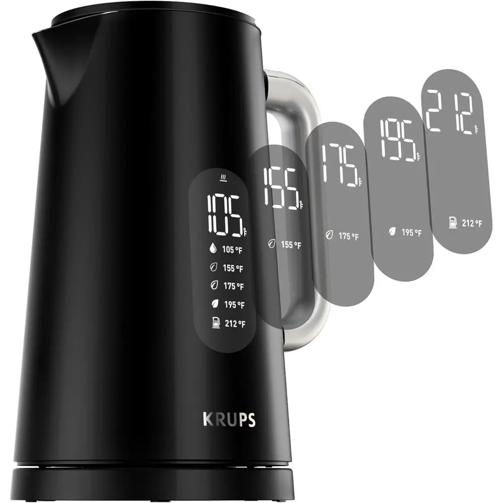 1.7L Electric Kettle with 5 Temperature Controls, Digital Display, Cool Exterior for Tea and Coffee Enthusiasts
1.7L Electric Kettle with 5 Temperature Controls, Digital Display, Cool Exterior for Tea and Coffee Enthusiasts