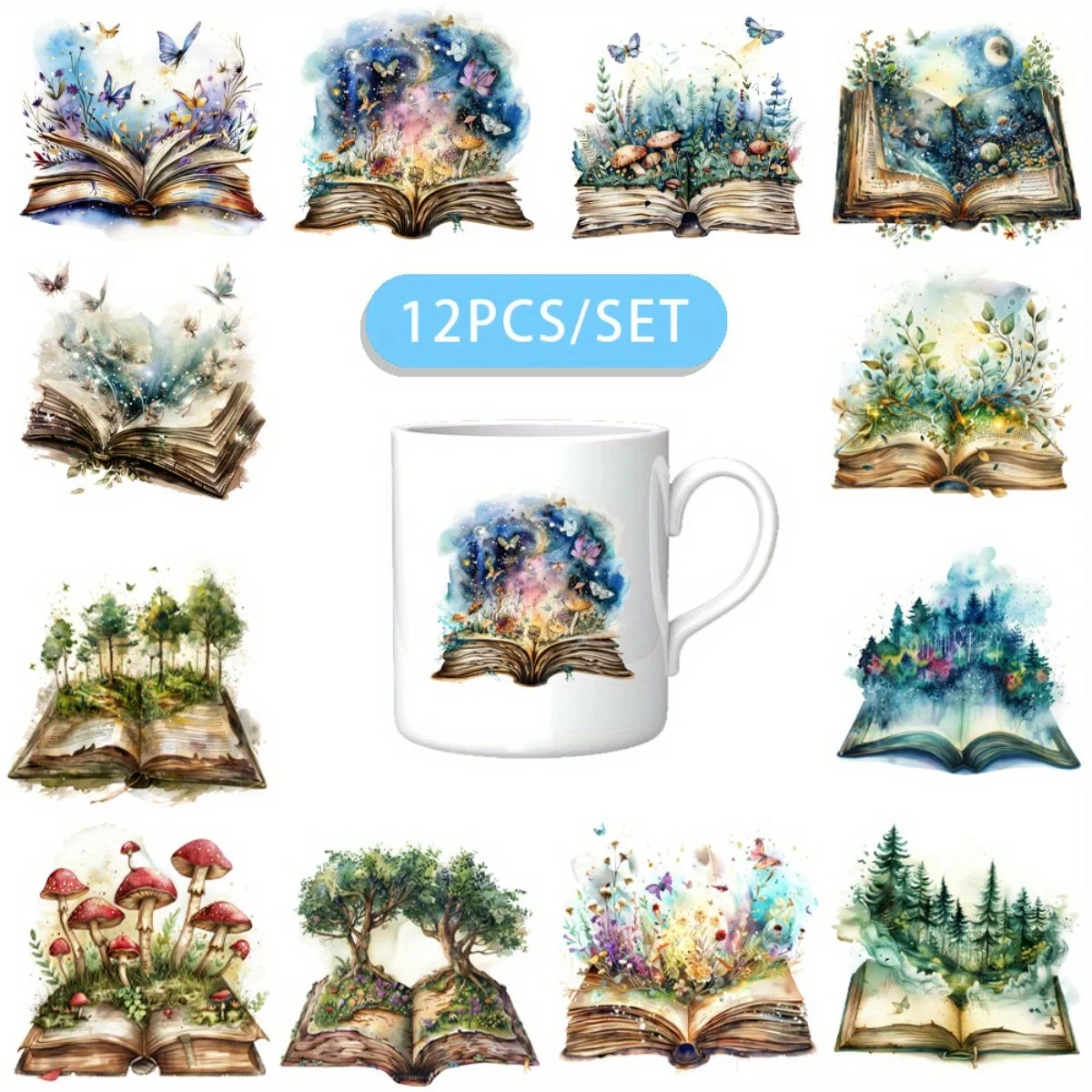 12PCS/SET Fantasy Book Time DIY Light Beigeny Tumblers Wrap Decorative Transfer Paper UV DTF High Self-adhensive Wraps
12PCS/SET Fantasy Book Time DIY Light Beigeny Tumblers Wrap Decorative Transfer Paper UV DTF High Self-adhensive Wraps