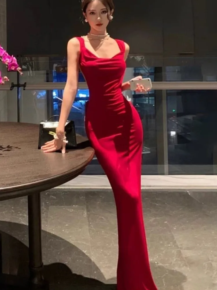 Sexy Halter Spaghetti Lady Long Dresses 2025 Women's Elegant Solid Maxi Dress Bowknot Lace-up Girl Backless Female Party New
Sexy Halter Spaghetti Lady Long Dresses 2025 Women's Elegant Solid Maxi Dress Bowknot Lace-up Girl Backless Female Party New