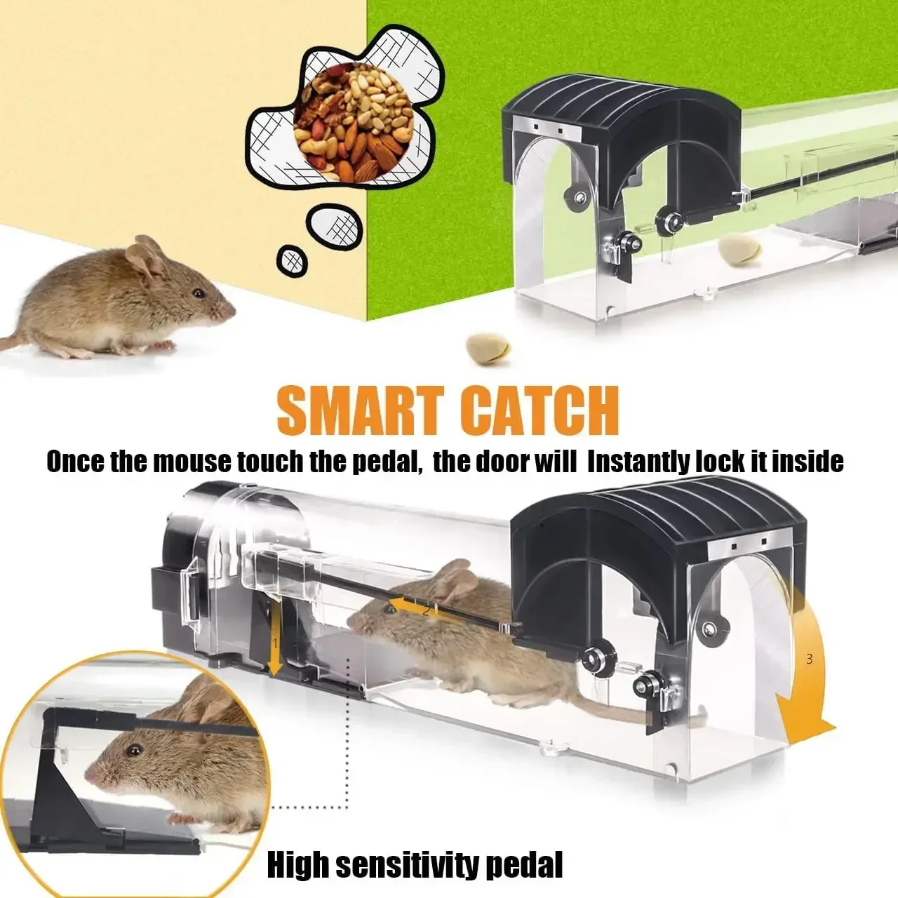 2026-Environment-friendly live trap plastic trap, trap for indoor and outdoor, trap and release, easy to set up/clean
2026-Environment-friendly live trap plastic trap, trap for indoor and outdoor, trap and release, easy to set up/clean